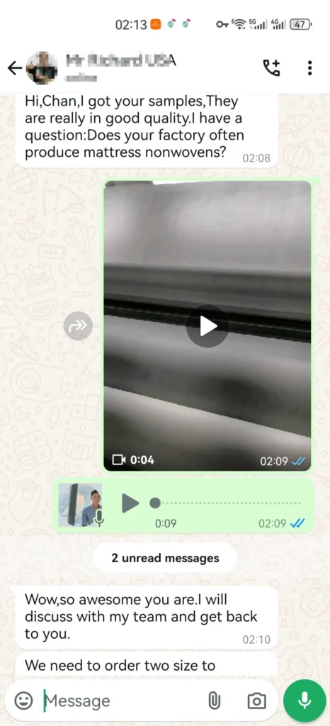 Spanish Customer Watch Nonwoven Fabric Production Process