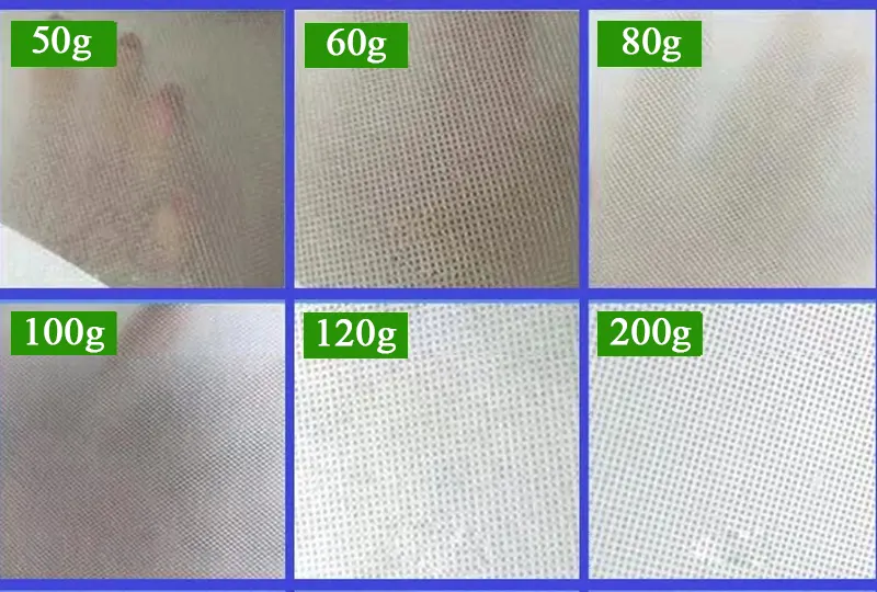 The thickness of 50g/60g/80g/100g/120g/200g 100% virgin PP non-woven fabricsbrics