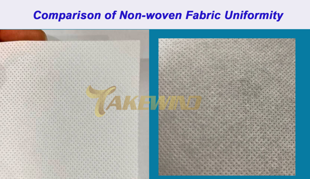 Comparison of Non-woven Fabrics with Good vs. Poor Basis Weight Uniformity