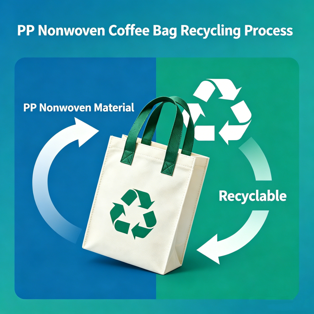 PP spunbond non-woven fabric is a 100% recyclable material suitable for use in packaging bags, coffee bags, and similar items; it is an eco-friendly material.
