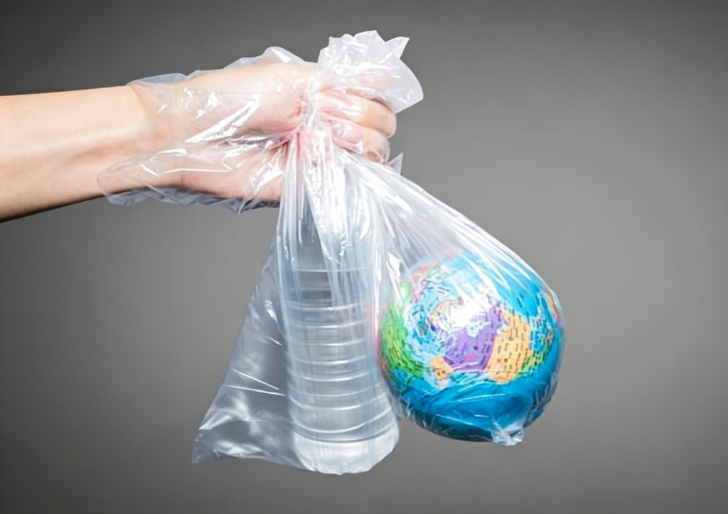 The image illustrates that global action to limit plastics is imminent.
