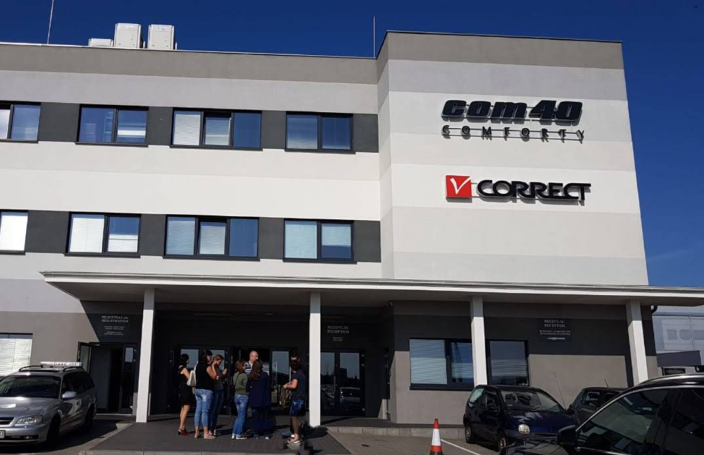 Com40 Poland nonwoven fabric manufacturing plant exterior