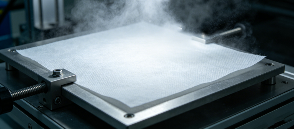 DIN 75201 fogging test PP spunbond nonwoven condensate weight aluminum foil gravimetric method automotive