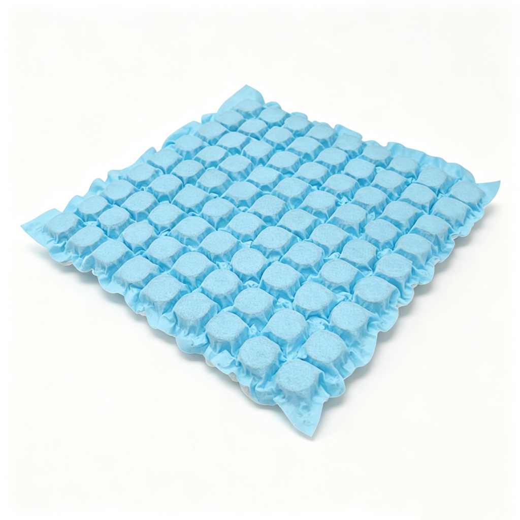 This is a pocket spring unit encased in non-woven fabric, designed for use within sofa seats.