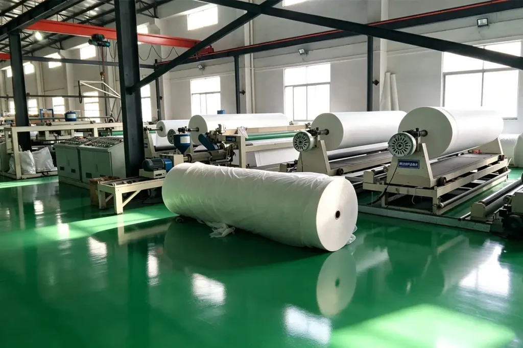 Full automatic high-speed spunbond nonwoven integrated production line for home textile raw material manufacturing