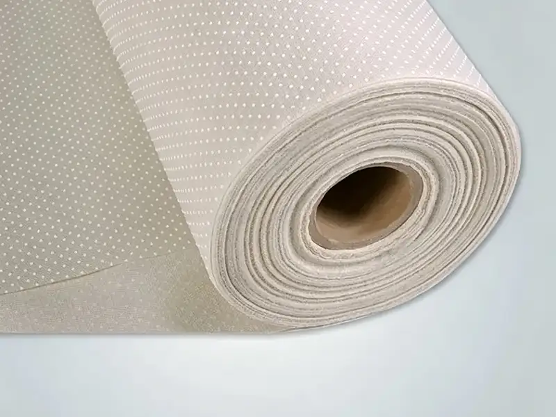 Light beige dotted anti-slip nonwoven fabric roll, Takewind skid-proof non-woven textile for mattress cushion bottom lining