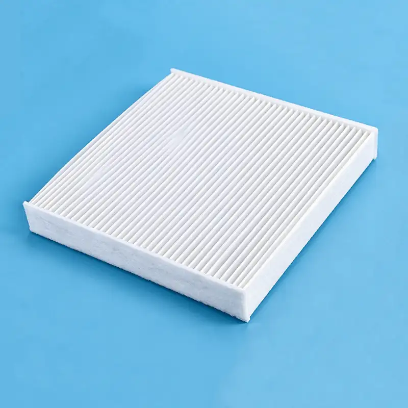 Pleated spunbond nonwoven media for car cabin air filter and industrial filtration