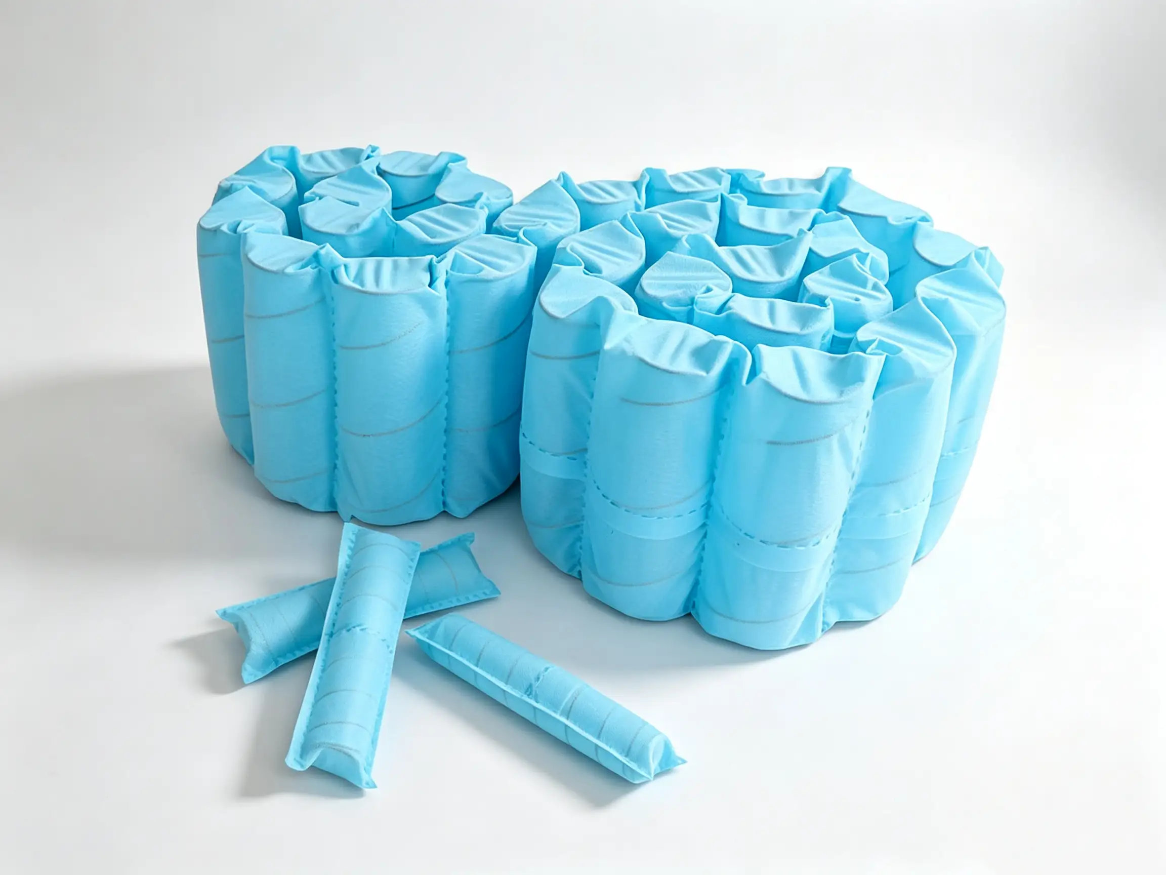 70g light blue PP spunbond nonwoven pocket spring sacks for mattress, soft nonwoven fabric for spring wrapping from Takewind factory