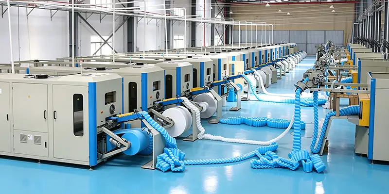 Takewind Factory Workshop Producing Pocket Springs with Self-Made High Tensile Strength Mattress Non Woven Fabric