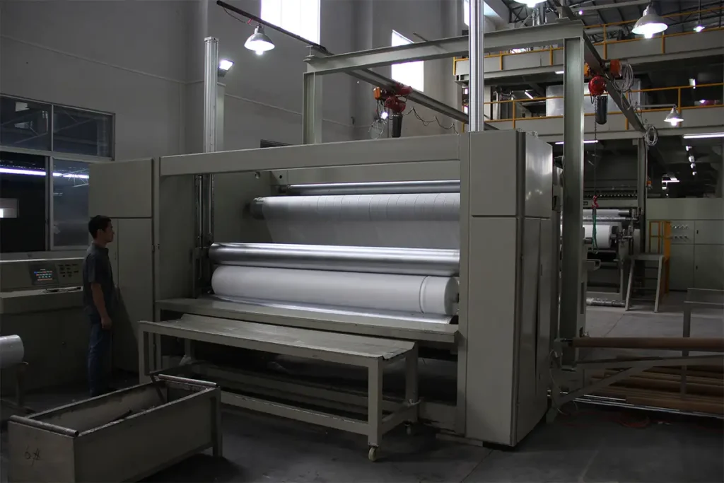 Takewind spunbond filter non woven production machine with factory operator monitoring production