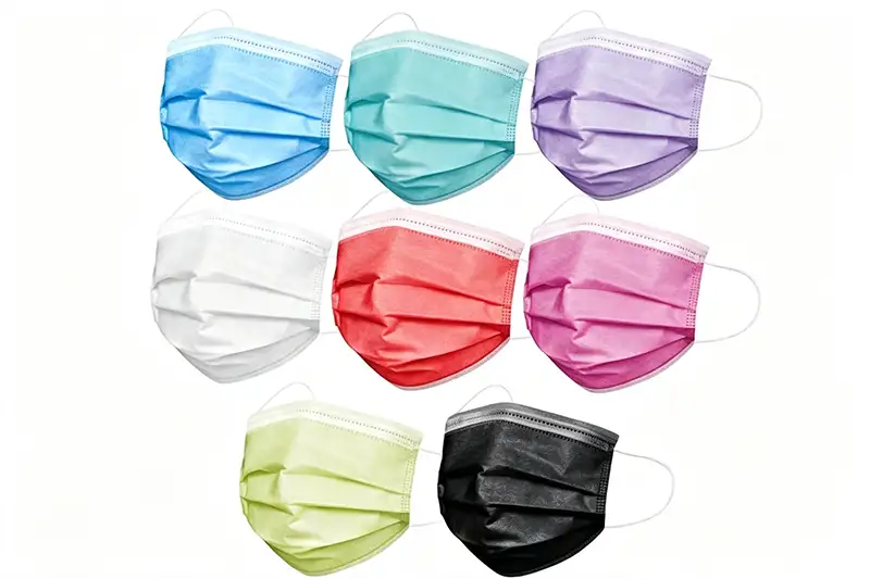 Multi color mask nonwoven fabric, custom colour PP spunbond non woven for face masks