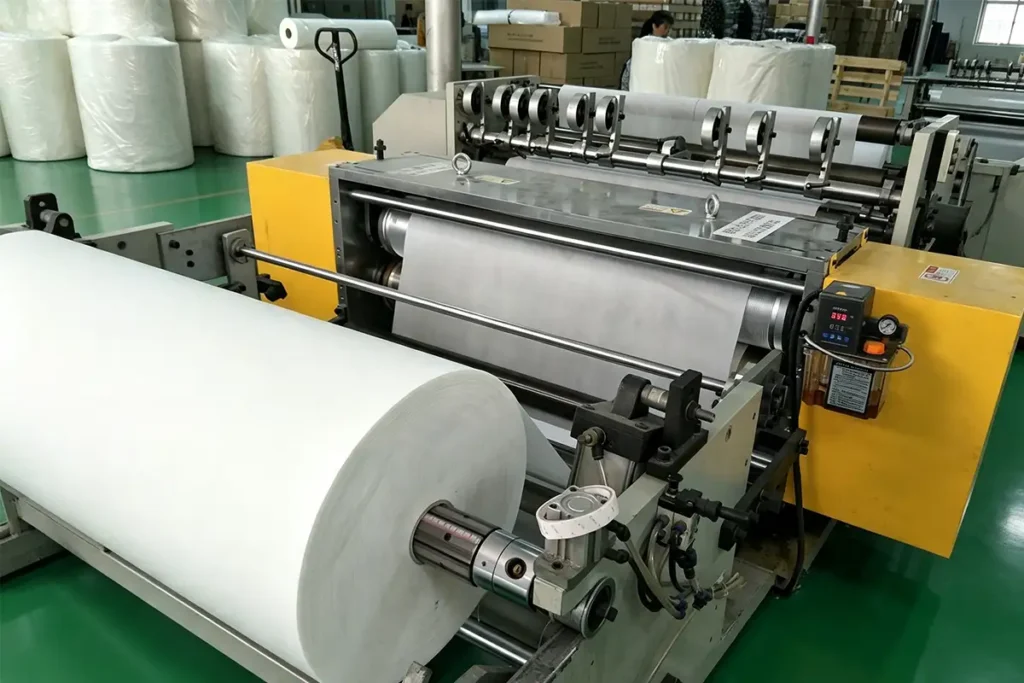 Takewind pearl embossing machine for sanitary nonwoven fabric texture forming