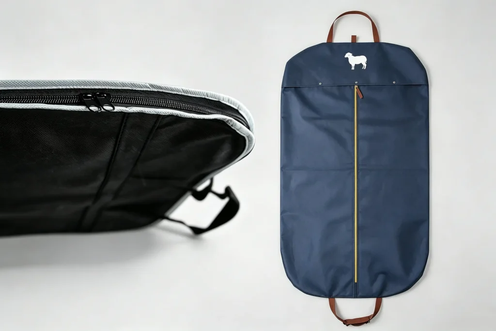 Side zipper and front zipper non woven garment bag custom design, Takewind
