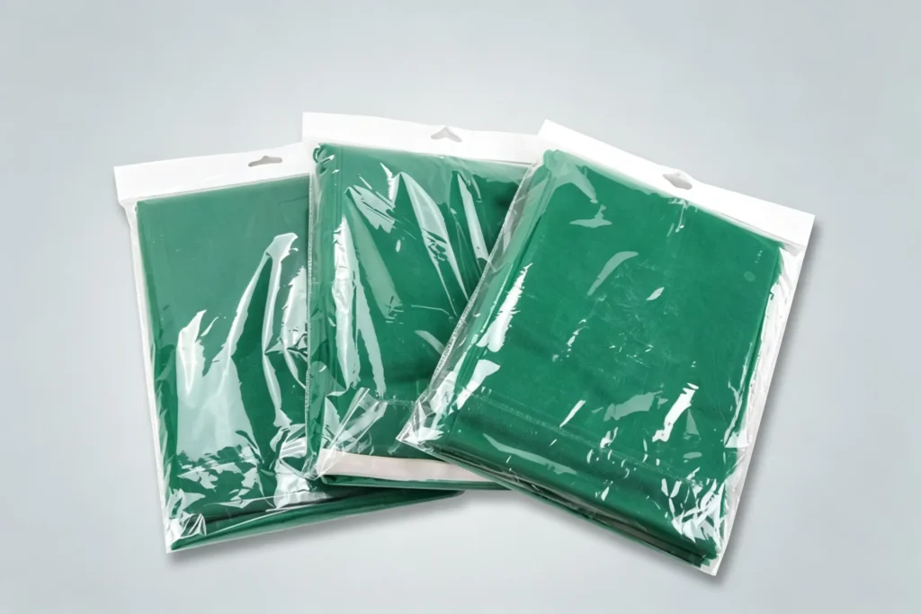 Individually polybag packed pre cut green frost protection fleece sheets for retail garden shop sale