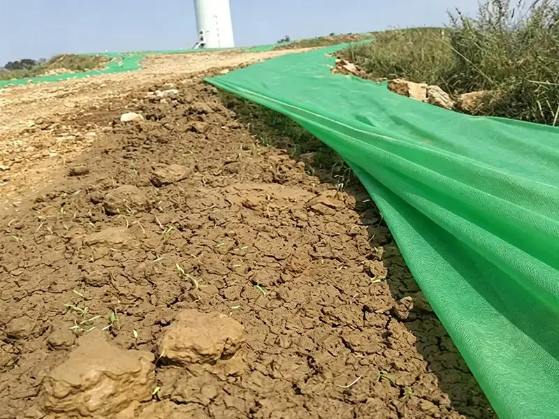 Water retaining nonwoven fabric for dry slope soil moisture maintenance, earth cover green cloth Takewind