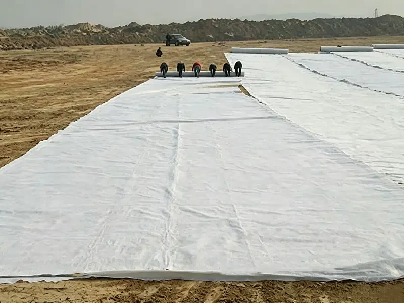 White wide-width PP spunbond geotextile for civil engineering foundation filtration and isolation construction, Takewind factory