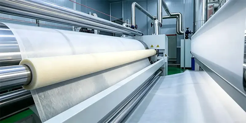 Takewind factory production line of PP nonwoven interlining for clothing, footwear and suitcase manufacturing