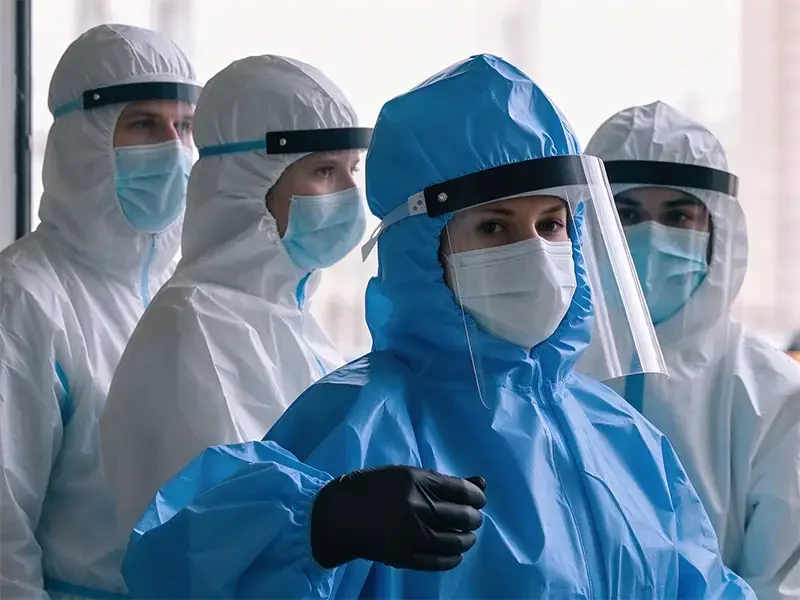 Takewind sesame dot SMS SMMS non woven medical protective isolation suit