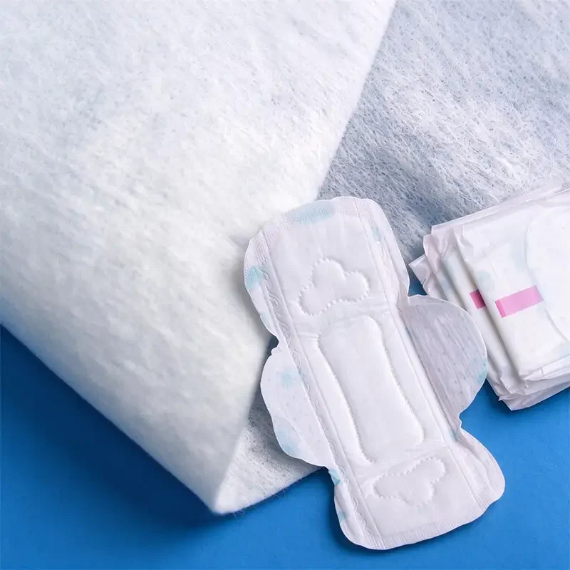 Takewind 100% cotton spunlace non woven fabric for sanitary napkin top sheet