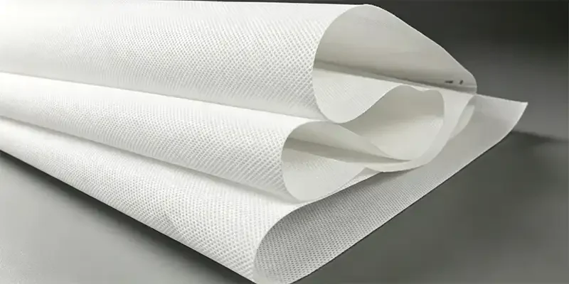 White 70gsm filter grade PP non woven fabric rolled sample from Takewind for filter media production