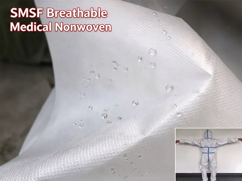 Takewind SMSF medical non woven, SMS non woven laminated breathable film for protective clothing