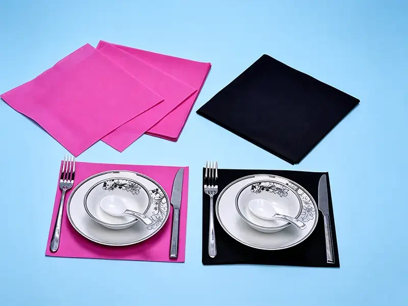 Takewind disposable TNT non woven placemat, colored non woven table place mats for hotel catering wholesale
